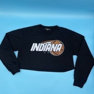 MISSGUIDED: Indiana State Cropped Sweatshirt